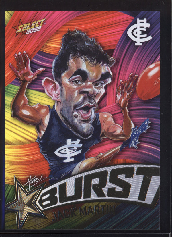 Jack Martin 2022 Select Footy Stars Starburst Paint