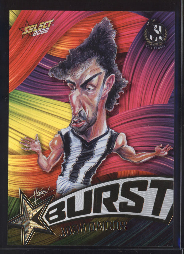 Josh Daicos 2022 AFL- Select Footy Stars Starburst Paint