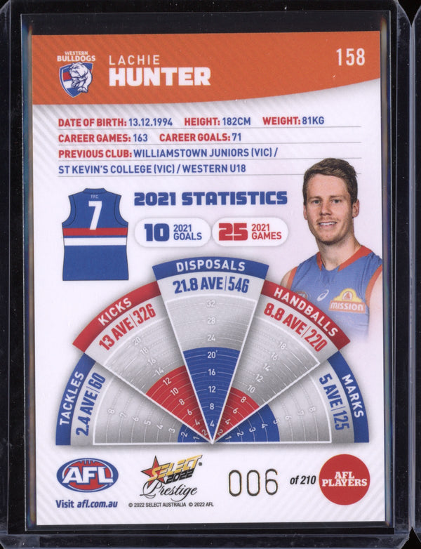 Lachie Hunter 2022 Select Prestige  Orange Parallel 006/210