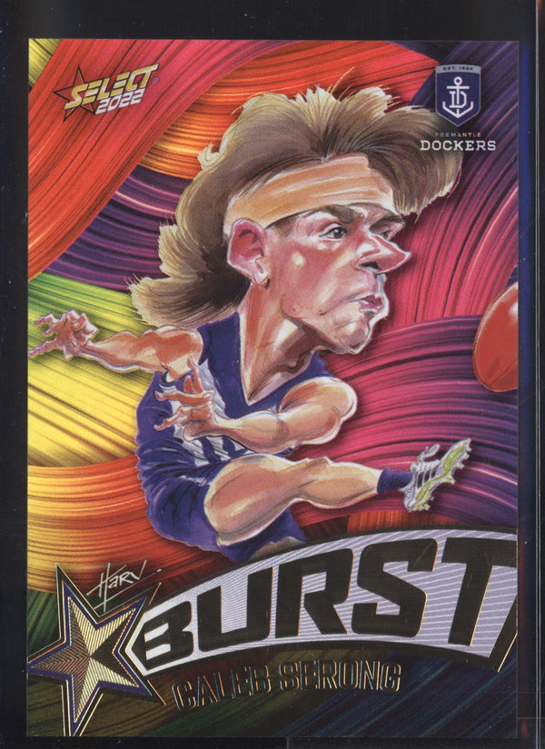 Caleb Serong 2022 AFL- Select Footy Stars Starburst Paint