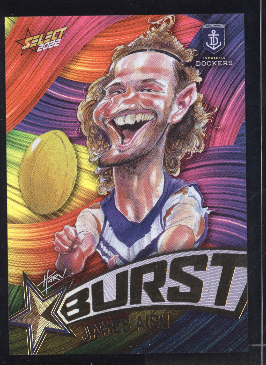 James Aish 2022 Select Footy Stars Starburst Paint