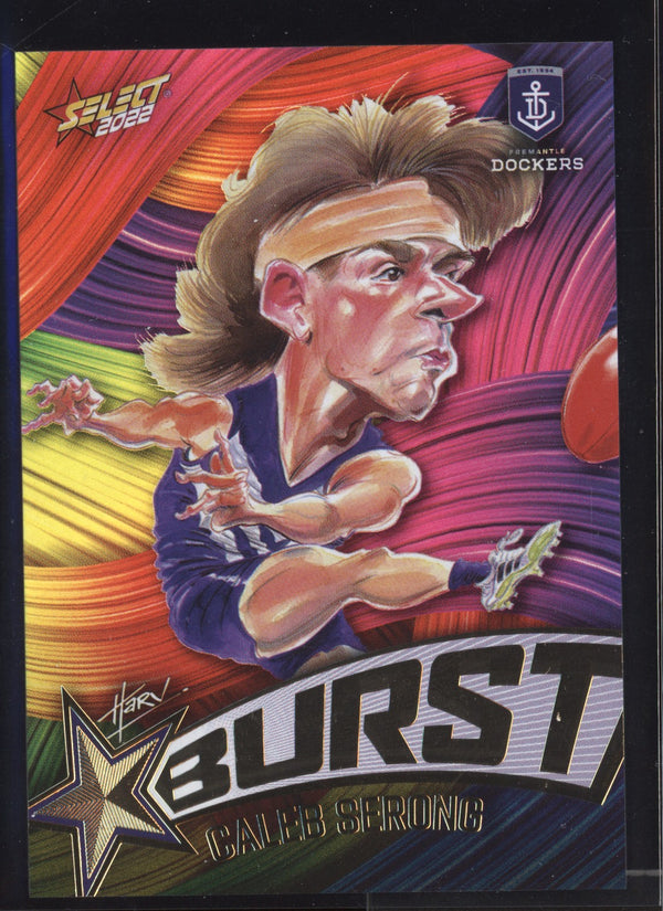 Caleb Serong 2022 Select Footy Stars Starburst Paint