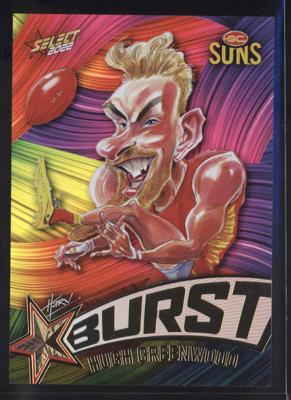 Hugh Greenwood 2022 AFL- Select Footy Stars Starburst Paint