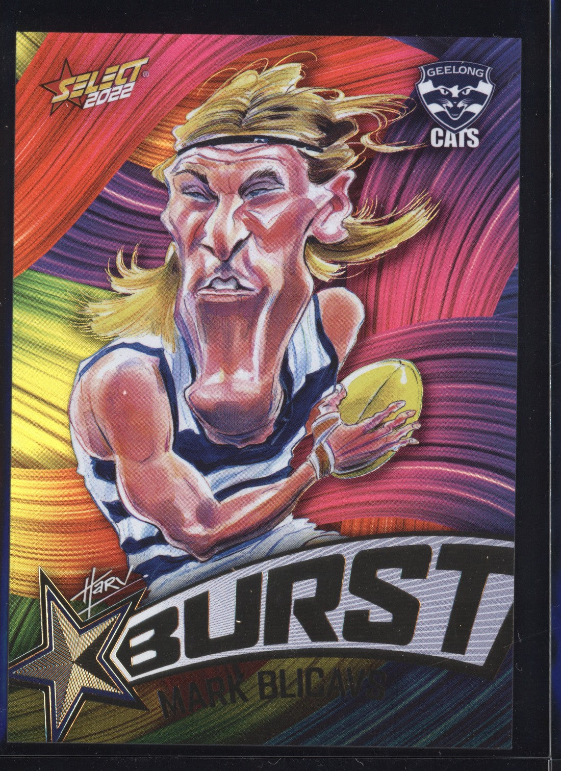 Mark Blicavs 2022 Select Footy Stars Starburst Paint