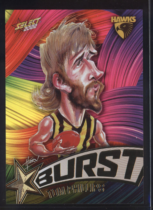 Tom Phillips 2022 AFL- Select Footy Stars Starburst Paint