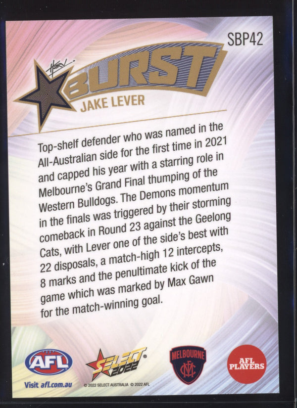 Jake Lever 2022 AFL- Select Footy Stars Starburst Paint