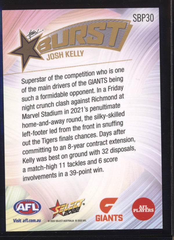 Josh Kelly 2022 Select Footy Stars Starburst Paint