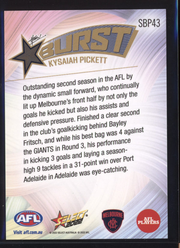 Kysaiah Pickett 2022 AFL- Select Footy Stars Starburst Paint