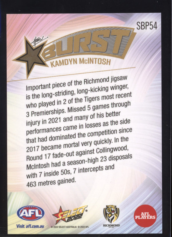 Kamdyn McIntosh 2022 AFL- Select Footy Stars Starburst Paint