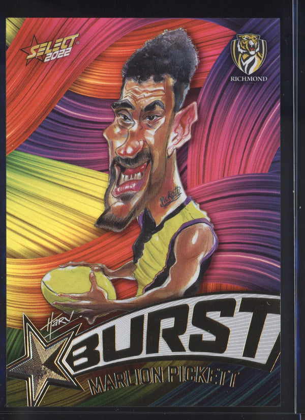 Marlion Pickett 2022 AFL- Select Footy Stars Starburst Paint