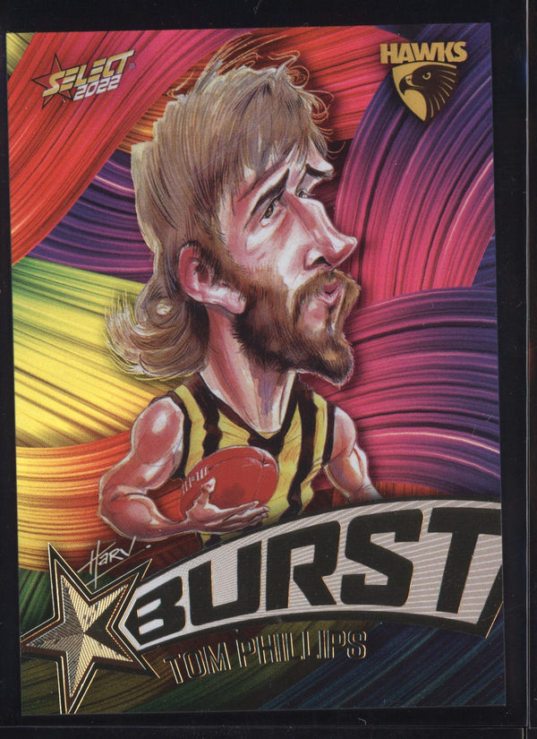 Tom Phillips 2022 Select Footy Stars Starburst Paint