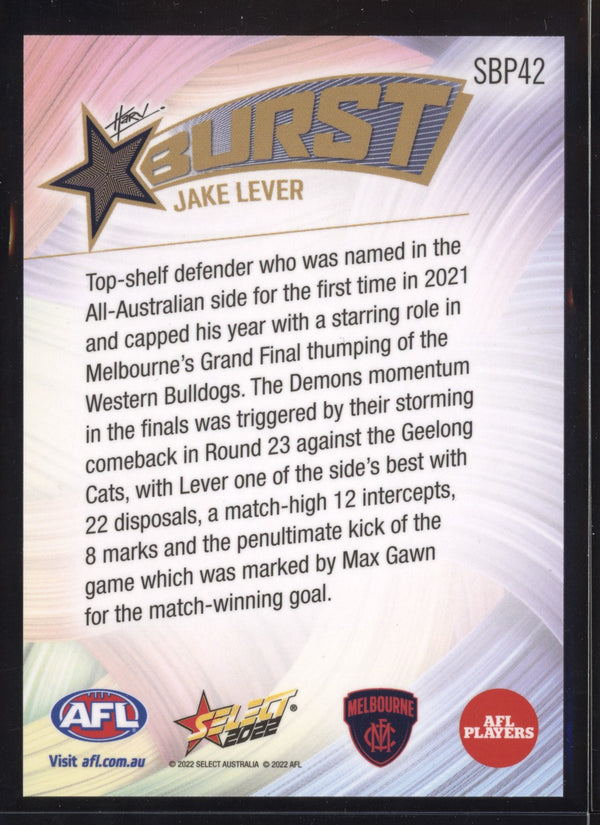 Jake Lever 2022 Select Footy Stars Starburst Paint