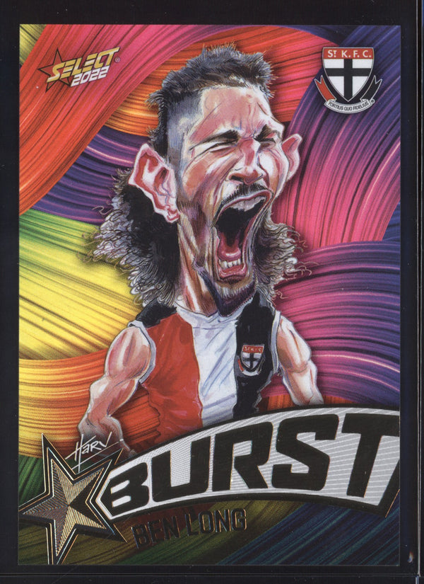 Ben Long 2022 AFL- Select Footy Stars Starburst Paint