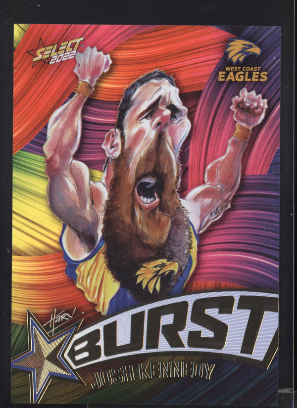 Josh Kennedy 2022 AFL- Select Footy Stars Starburst Paint