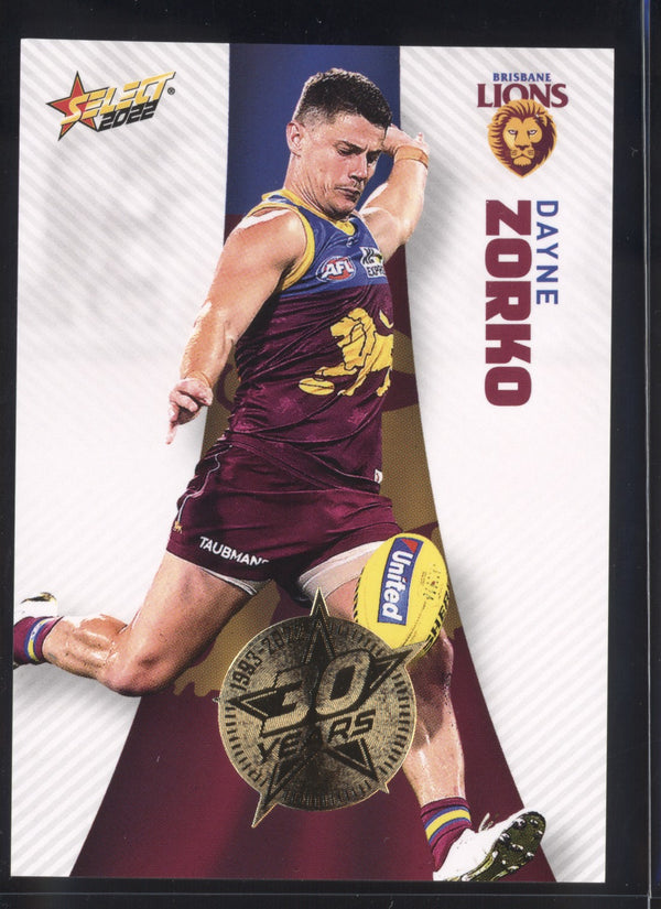 Dayne Zorko 2022 AFL- Select Footy Stars Gold Seal