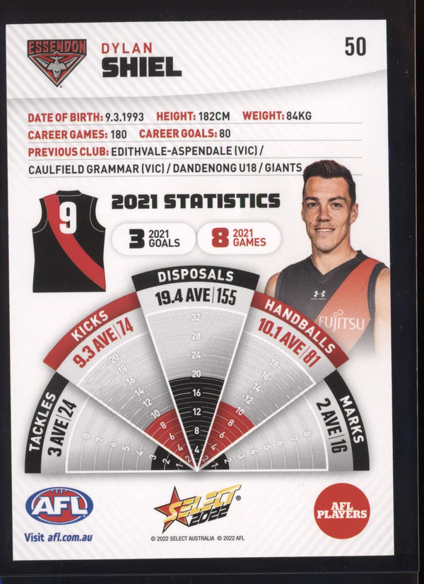 Dylan Shiel 2022 AFL- Select Footy Stars Gold Seal