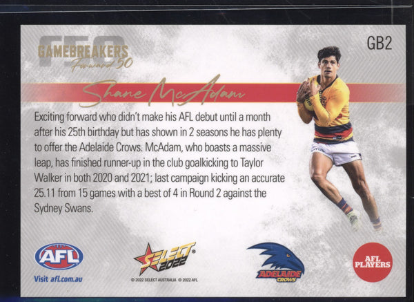 Shane McAdam 2022 Select Footy Stars Gamebreakers