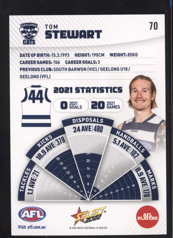 Tom Stewart 2022 AFL- Select Footy Stars Gold Seal