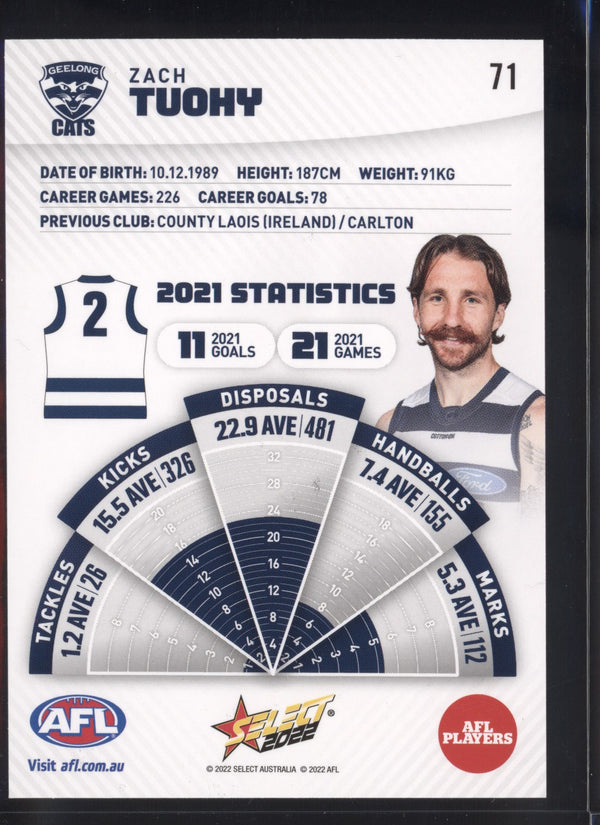 Zach Tuohy 2022 AFL- Select Footy Stars Gold Seal