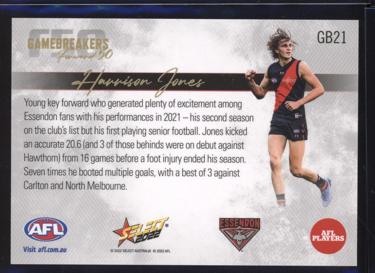 Harrison Jones 2022 Select Footy Stars Gamebreakers