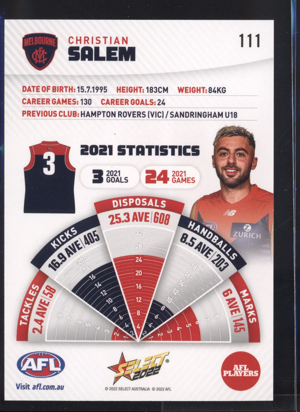 Christian Salem 2022 AFL- Select Footy Stars Gold Seal