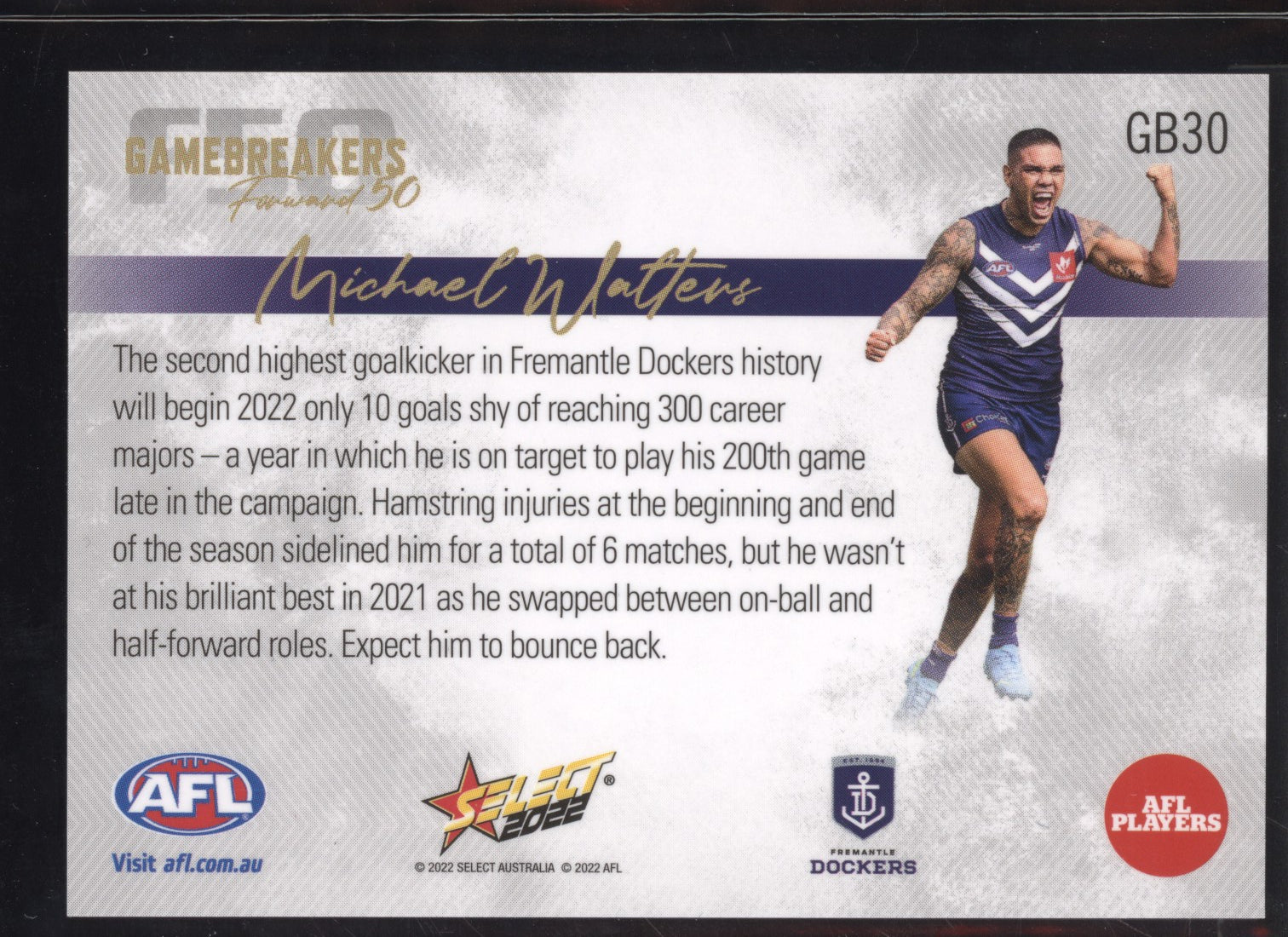 Michael Walters 2022 Select Footy Stars Gamebreakers