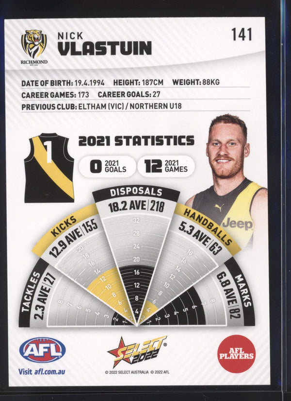 Nick Vlastuin 2022 AFL- Select Footy Stars Gold Seal