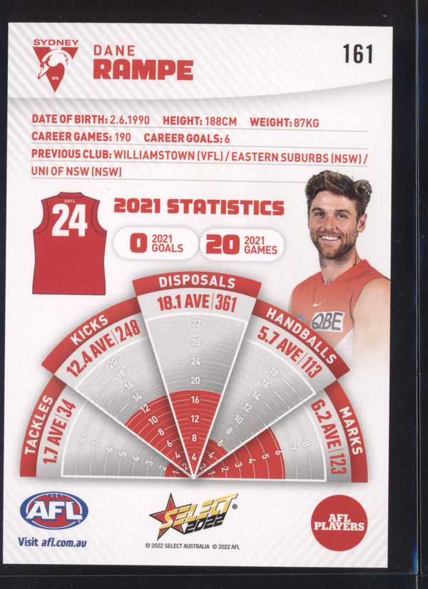 Dane Rampe 2022 AFL- Select Footy Stars Gold Seal