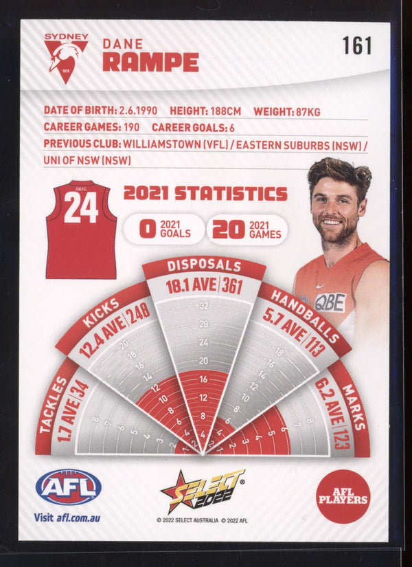 Dane Rampe 2022 AFL- Select Footy Stars Gold Seal