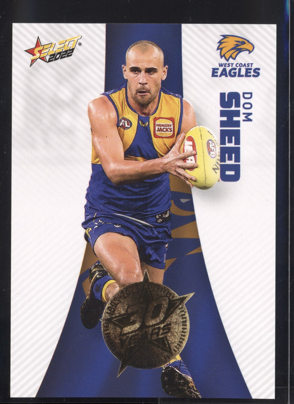 Dom Sheed 2022 AFL- Select Footy Stars Gold Seal