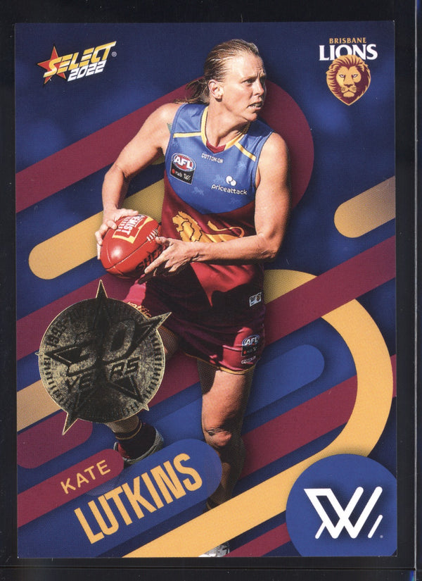 Kate Lutkins 2022 AFL- Select Footy Stars AFLW Gold Seal