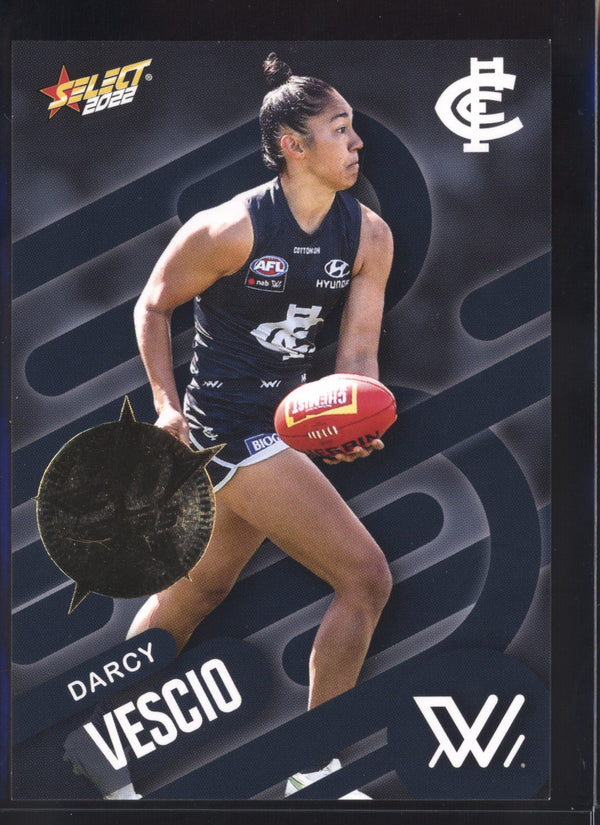 Darcy Vescio 2022 AFL- Select Footy Stars AFLW Gold Seal