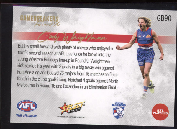 Cody Weightman 2022 Select Footy Stars Gamebreakers