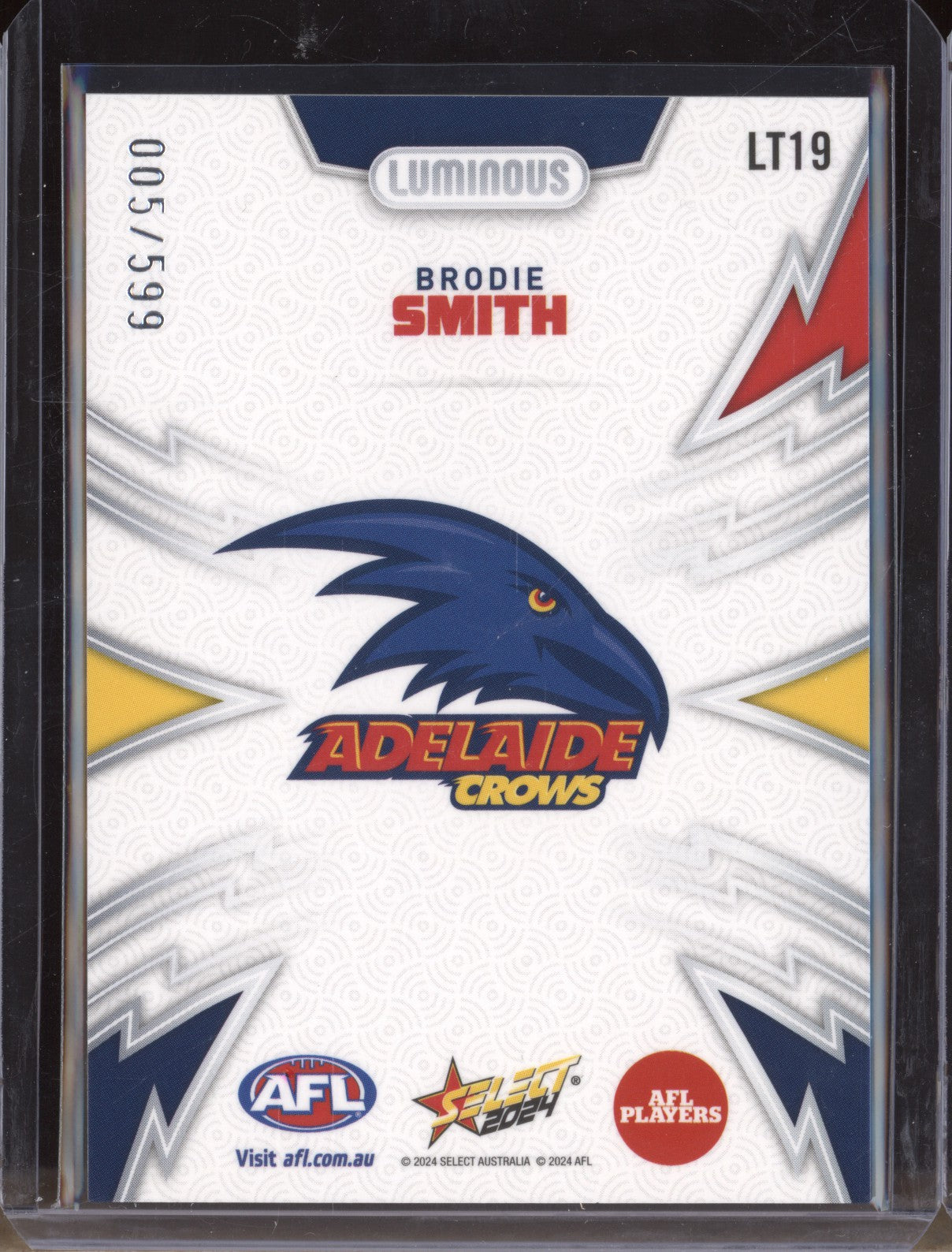 Brodie Smith 2024 Select Footy Stars LT19 Luminous Thunderbolt Low 005/599