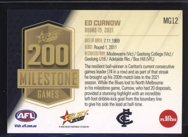 Ed Curnow 2022 Select Footy Stars 200 Game Milestone