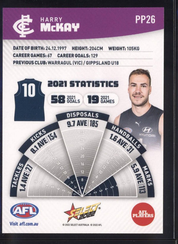 Harry Mckay 2022 AFL- Select Footy Stars Purple Parallel