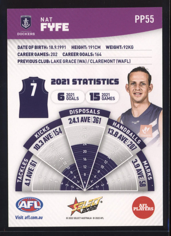 Nat Fyfe 2022 AFL- Select Footy Stars Purple Parallel