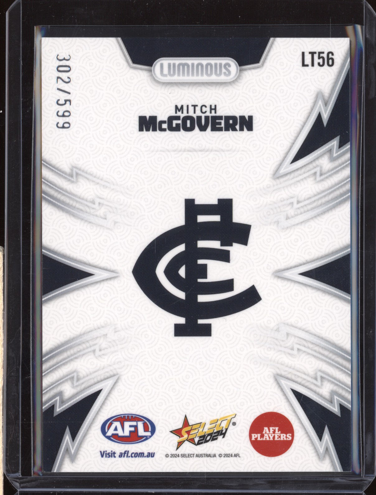 Mitch McGovern 2024 Select Footy Stars LT56 Luminous Thunderbolt 302/599