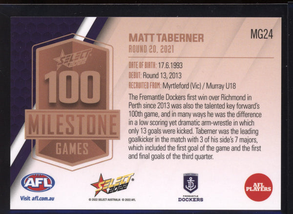 Matt Taberner 2022 Select Footy Stars 100 Game Milestone