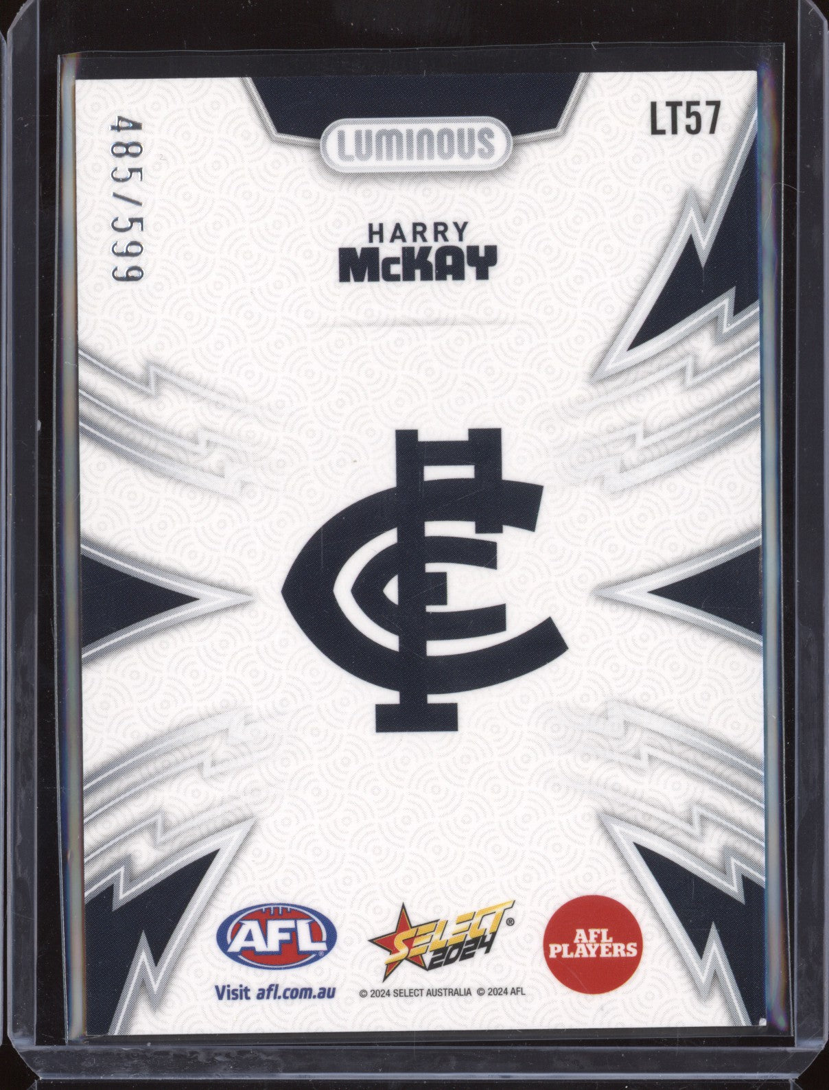 Harry McKay 2024 Select Footy Stars LT57 Luminous Thunderbolt 485/599