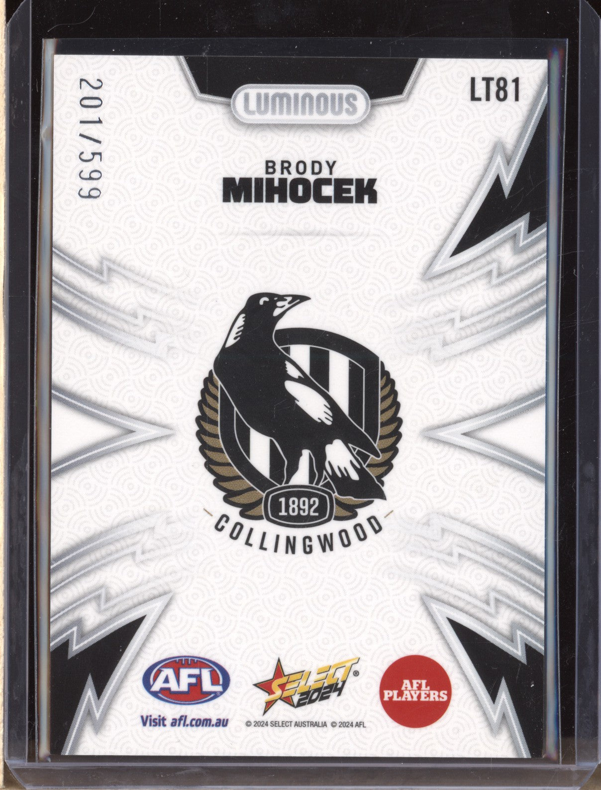 Brody Mihocek 2024 Select Footy Stars LT81 Luminous Thunderbolt 201/599