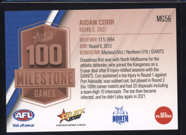 Aidan Corr 2022 Select Footy Stars 100 Game Milestone