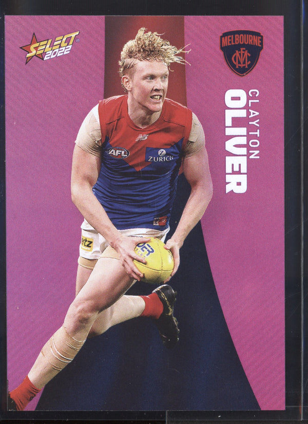 Clayton Oliver 2022 AFL- Select Footy Stars Purple Parallel