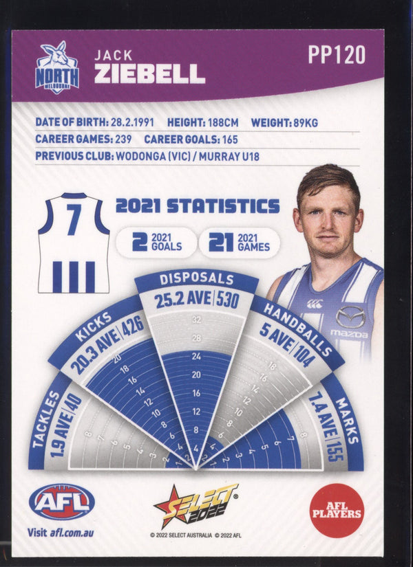 Jack Ziebell 2022 AFL- Select Footy Stars Purple Parallel