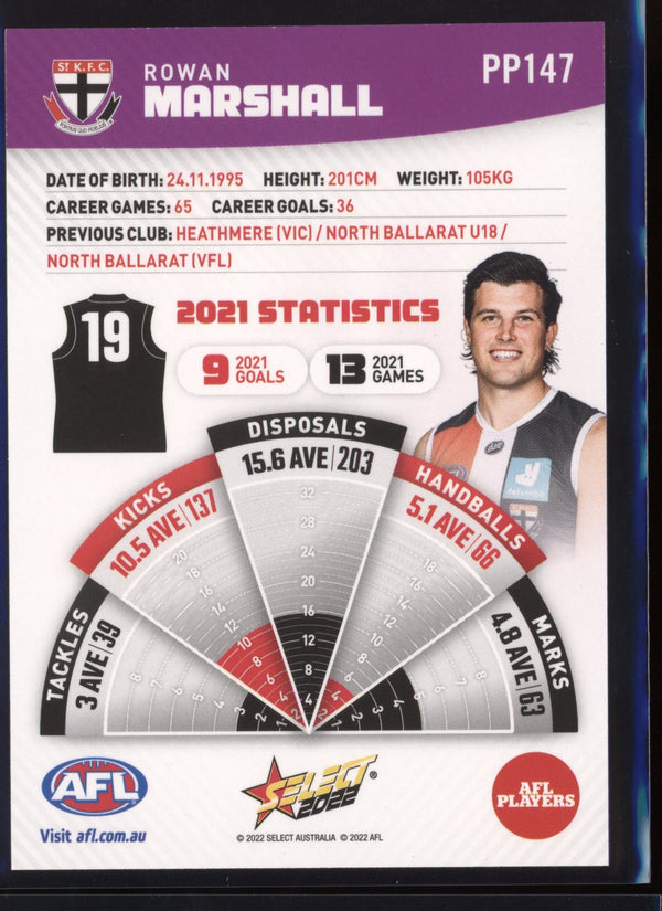 Rowan Marshall 2022 AFL- Select Footy Stars Purple Parallel