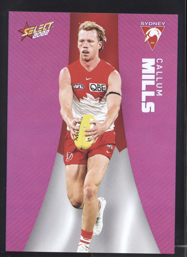 Callum Mills 2022 AFL- Select Footy Stars Purple Parallel