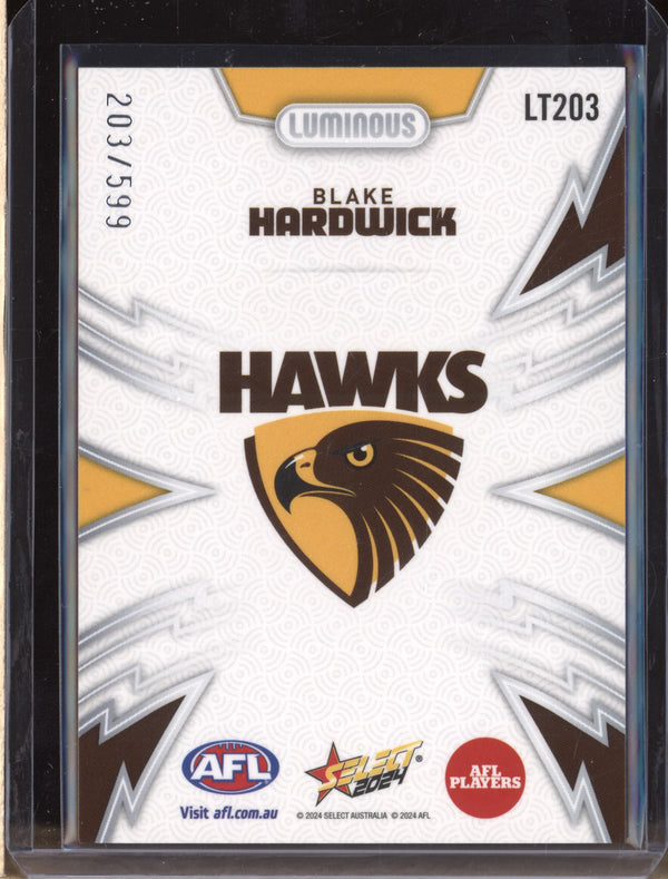 Blake Hardwick 2024 Select Footy Stars LT203 Luminous Thunderbolt 203/599