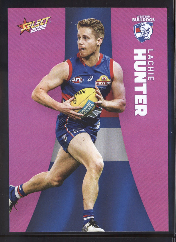 Lachie Hunter 2022 AFL- Select Footy Stars Purple Parallel