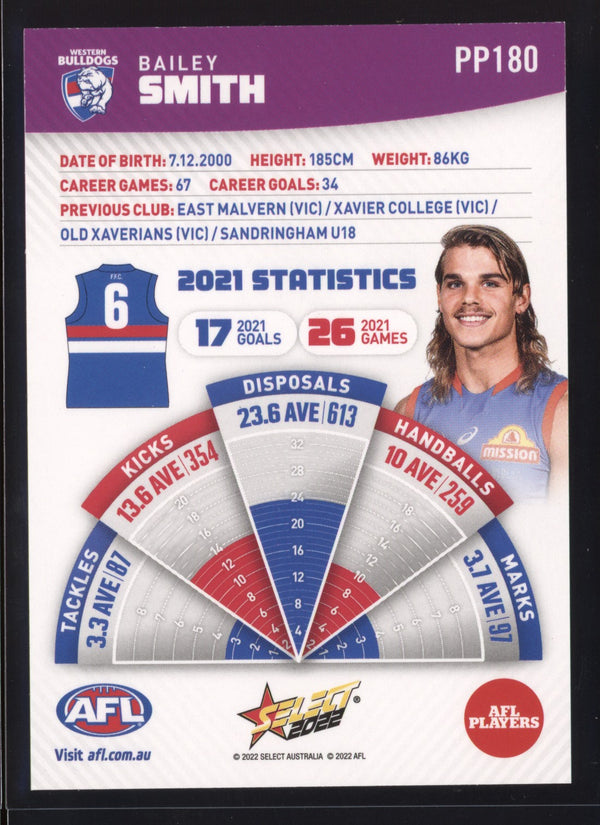 Bailey Smith 2022 AFL- Select Footy Stars Purple Parallel