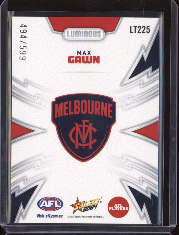 Max Gawn 2024 Select Footy Stars LT225 Luminous Thunderbolt 494/599